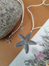 Bohemian Starfish Pendant Long Cord Necklace