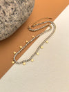 Gold Plate Chain Zircon Star Charm Necklace