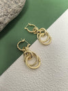 Gold Plate Multi Hoop Drop Earrings