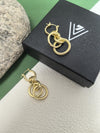 Gold Plate Multi Hoop Drop Earrings