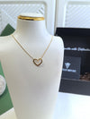 Snake Chain Gold Plate Heart Pendant Dainty Minimalist Necklace