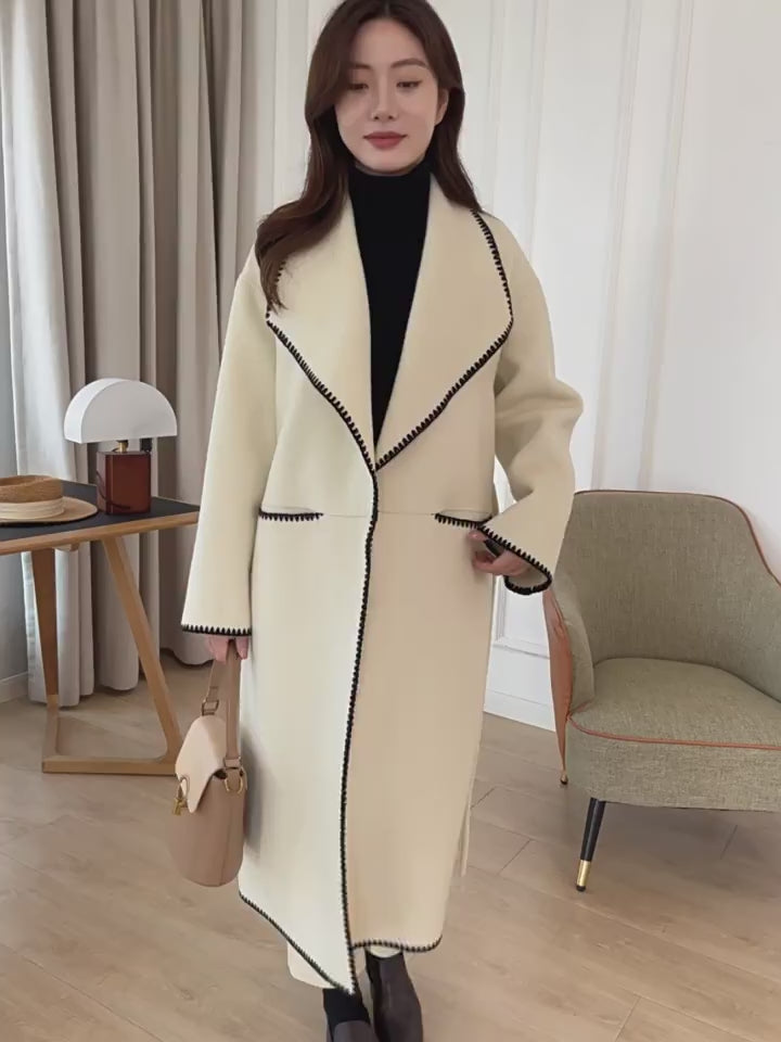 Vivian Seven Womens Long Wool Coat
