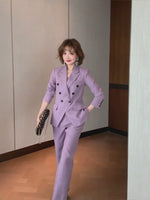 Orchid Double Breasted Blazer & Pants Two-Piece Set