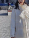 Bufanda con capucha de gran tamaño para mujer, abrigo largo de plumón, abrigo acolchado de plumón cálido para invierno