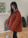 Stand Collar Quilted Puffer Jacket