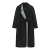 Black Match Plaid Thicken Long Wool Coat Vivian Seven