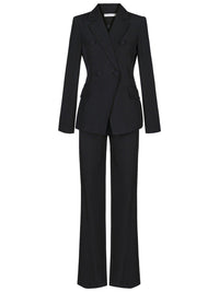Black Double Breasted Fitted Pantsuit Vivian Seven