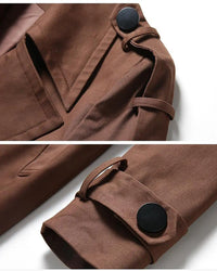Custom Brown Double Breasted Belted Trench Coat Vivian Seven