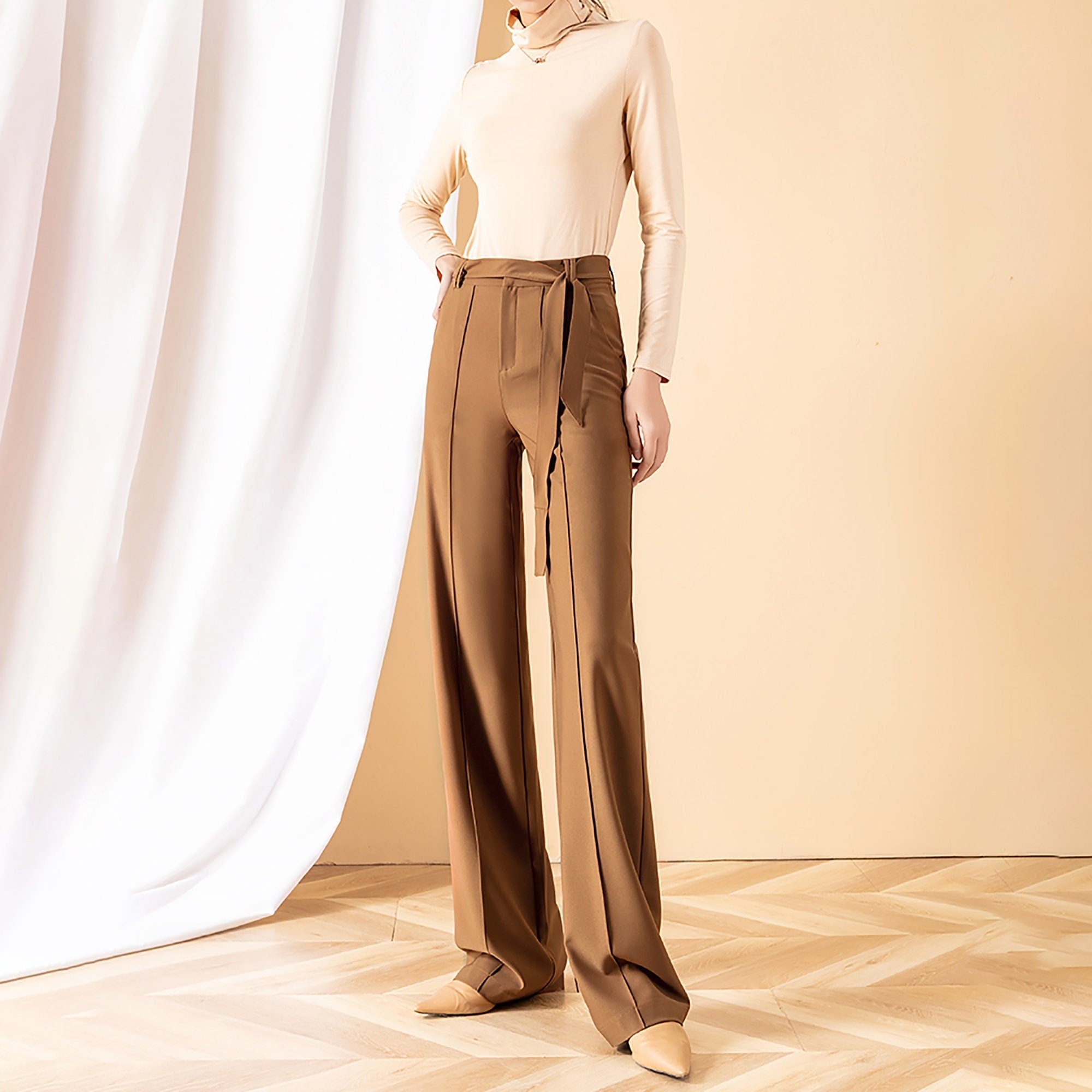Relaxted Wide Leg Long Pants | Vivian Seven