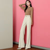 ivory flare trousers