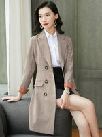 Plaid Double Breasted Belted Trench Coat Vivian Seven