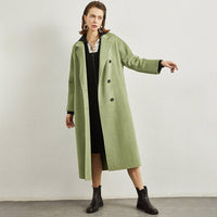 Light Green 100% Wool Coat Vivian Seven