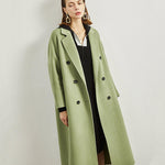 Light Green 100% Wool Coat Vivian Seven