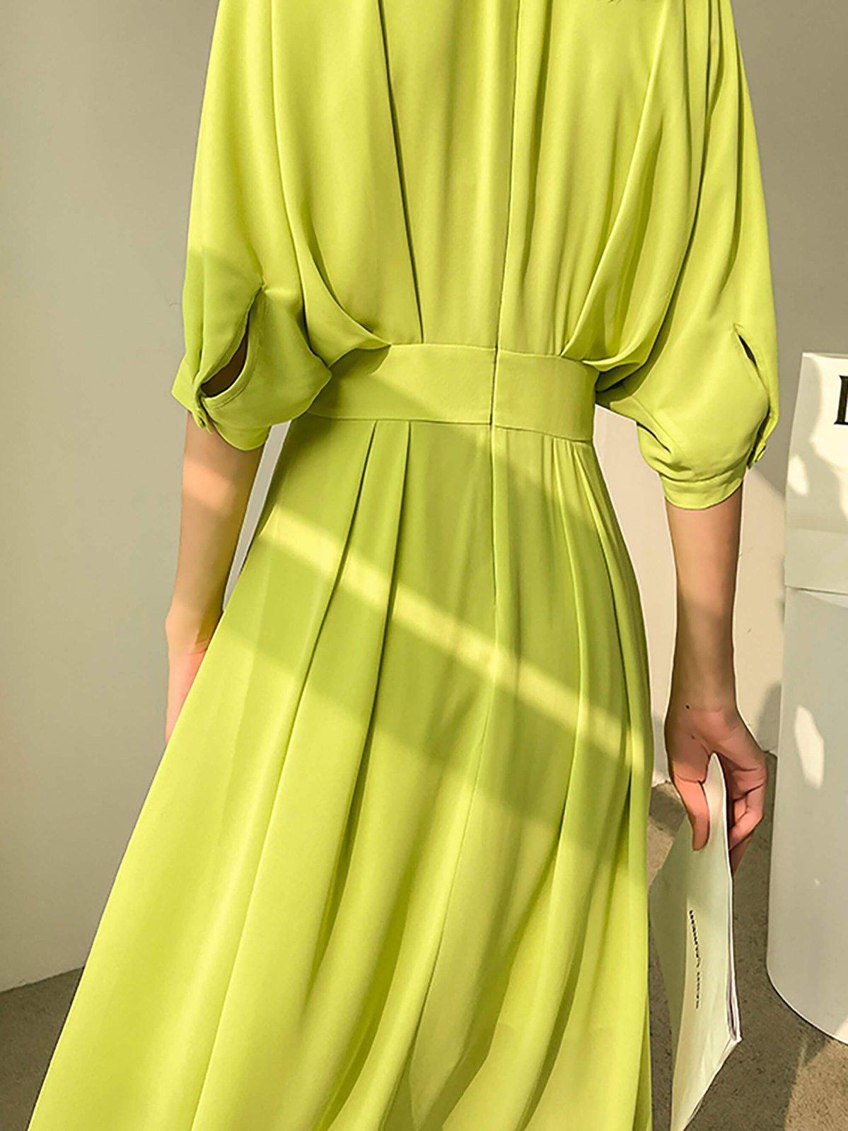 Cutout Neckline Draped Fit & Flare Midi Dress | Vivian Seven Cutout Neckline Draped Fit & Flare Midi Dress | Vivian Seven