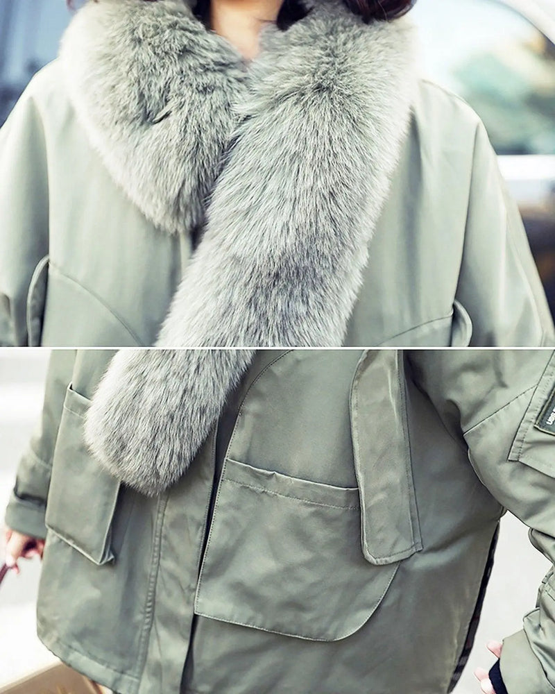womens fur collar jacket