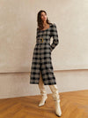 wool blend dress coat women