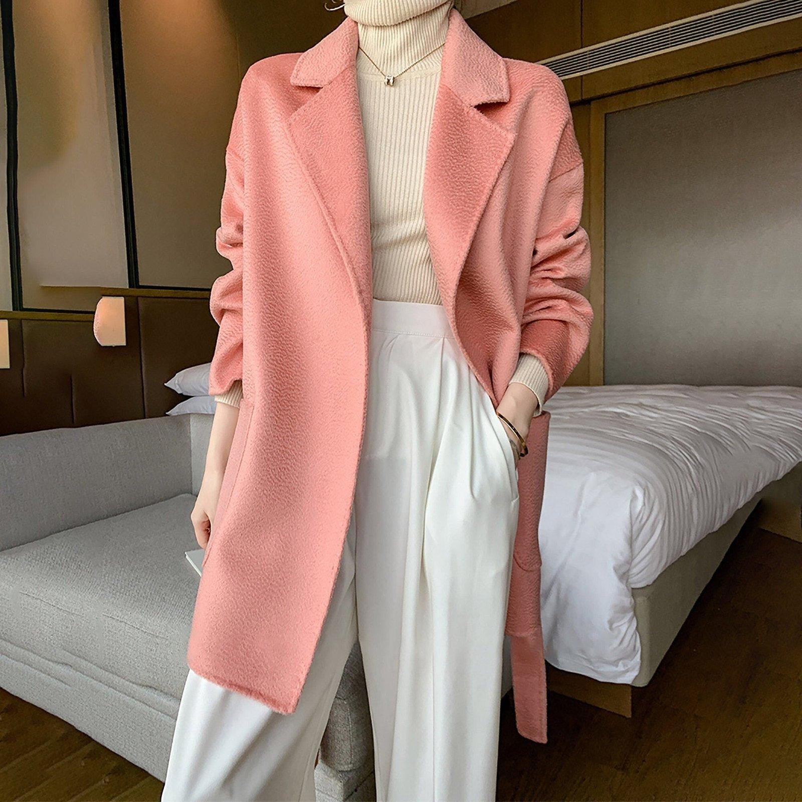 The Queen's Gambit Anya Taylor-Joy Pink Wool Coat