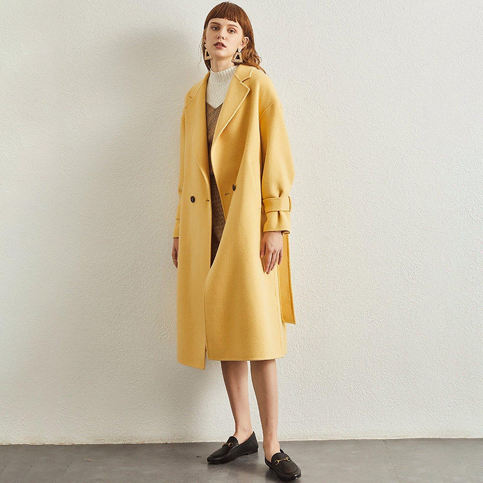 Two Button Belted Wool Coat - Main Image