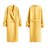yellow two button wool jacket