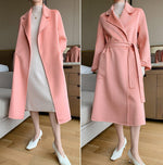 pink wool coat for women