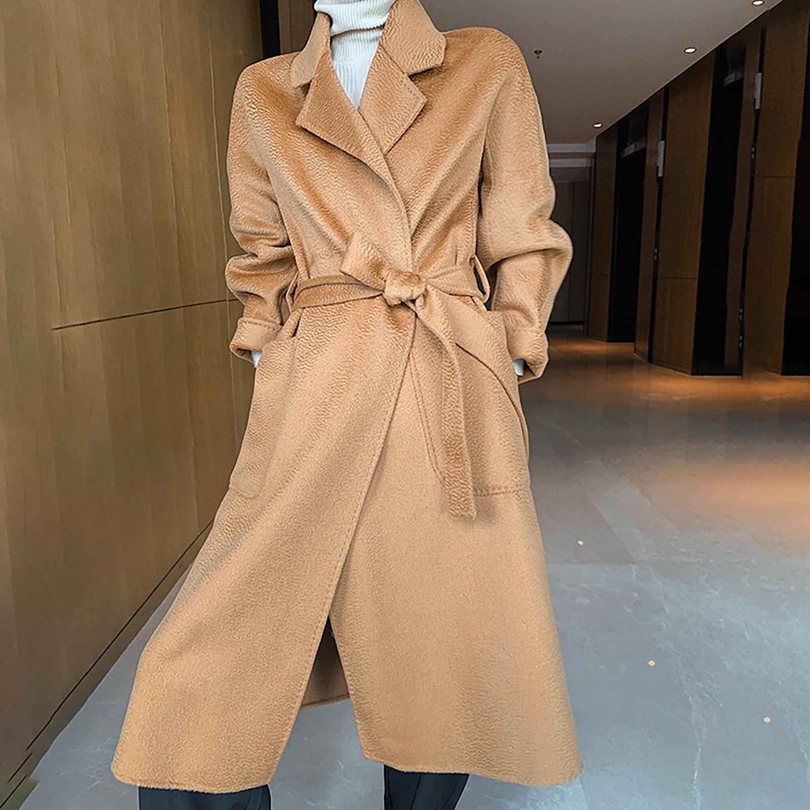Double-Faced Wool Belted Coat