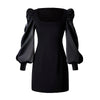 Hepburn Puff Sleeve Little Black Dress Vivian Seven