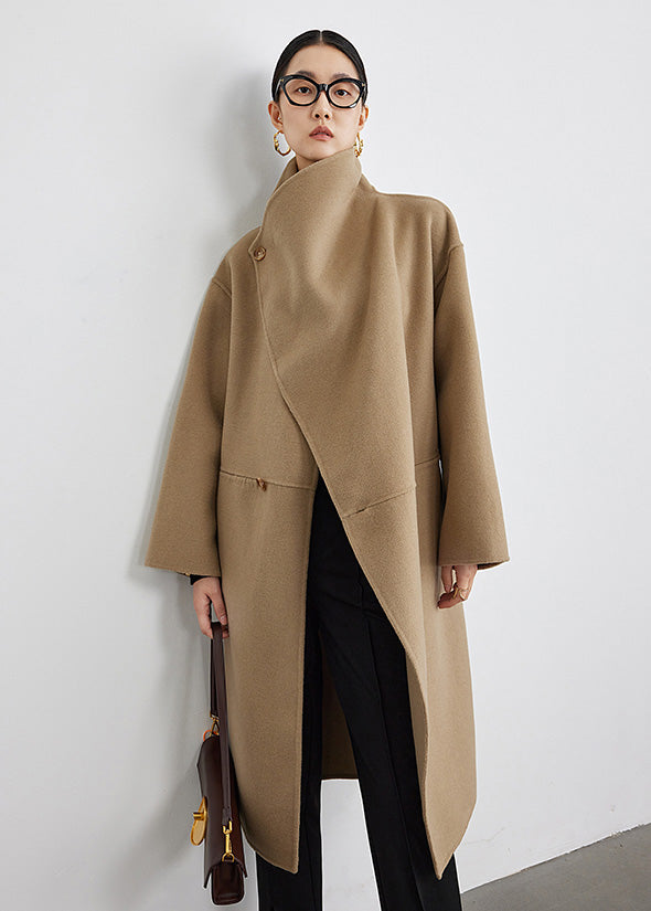 Women's Winter Wool Blend Spread Collar Coat | Vivian Seven