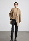 light brown wool coat