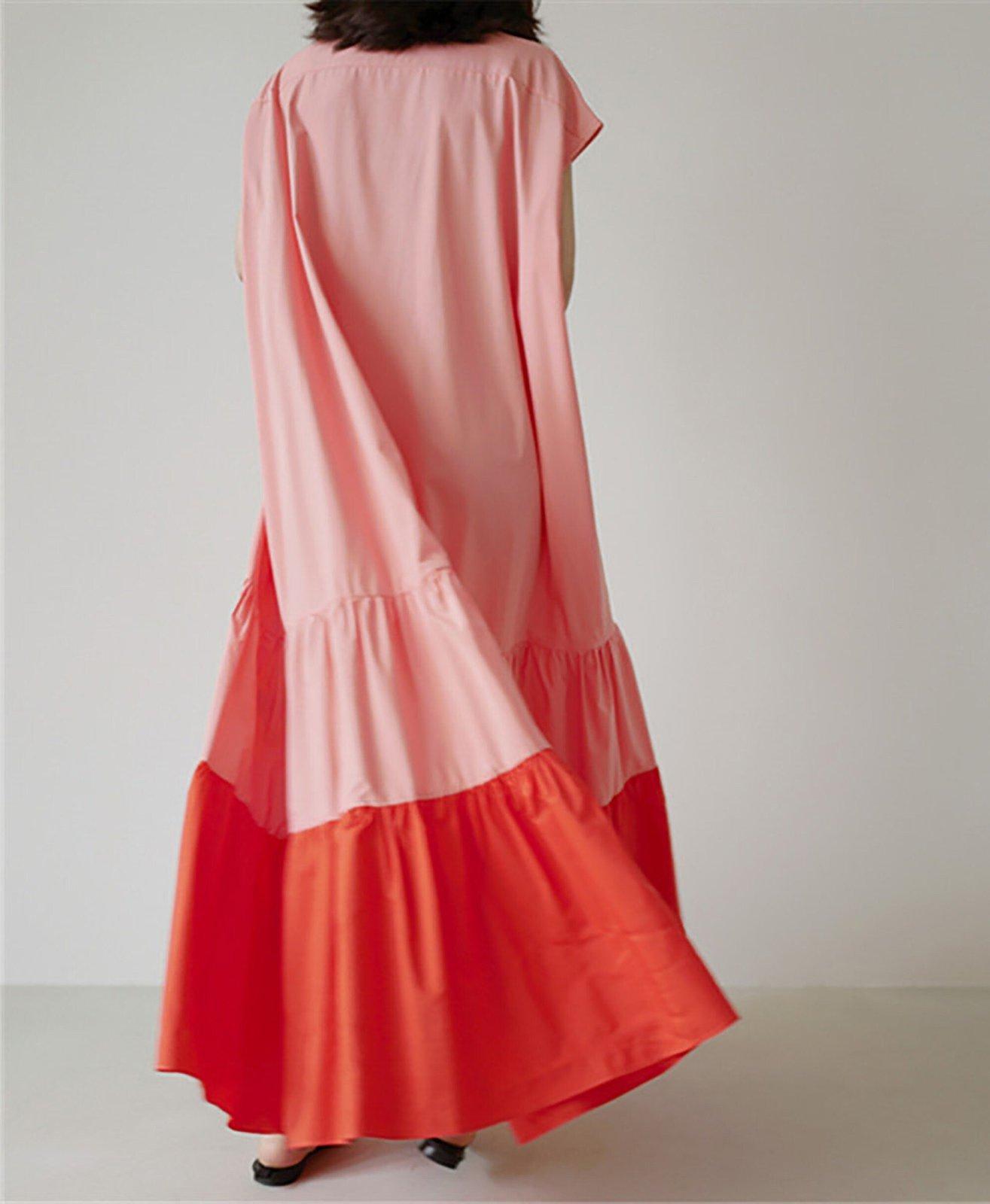 Carlo Tiered Ruffle Maxi Dress Pink