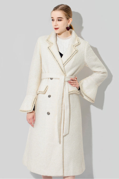 womens wool blend long coat