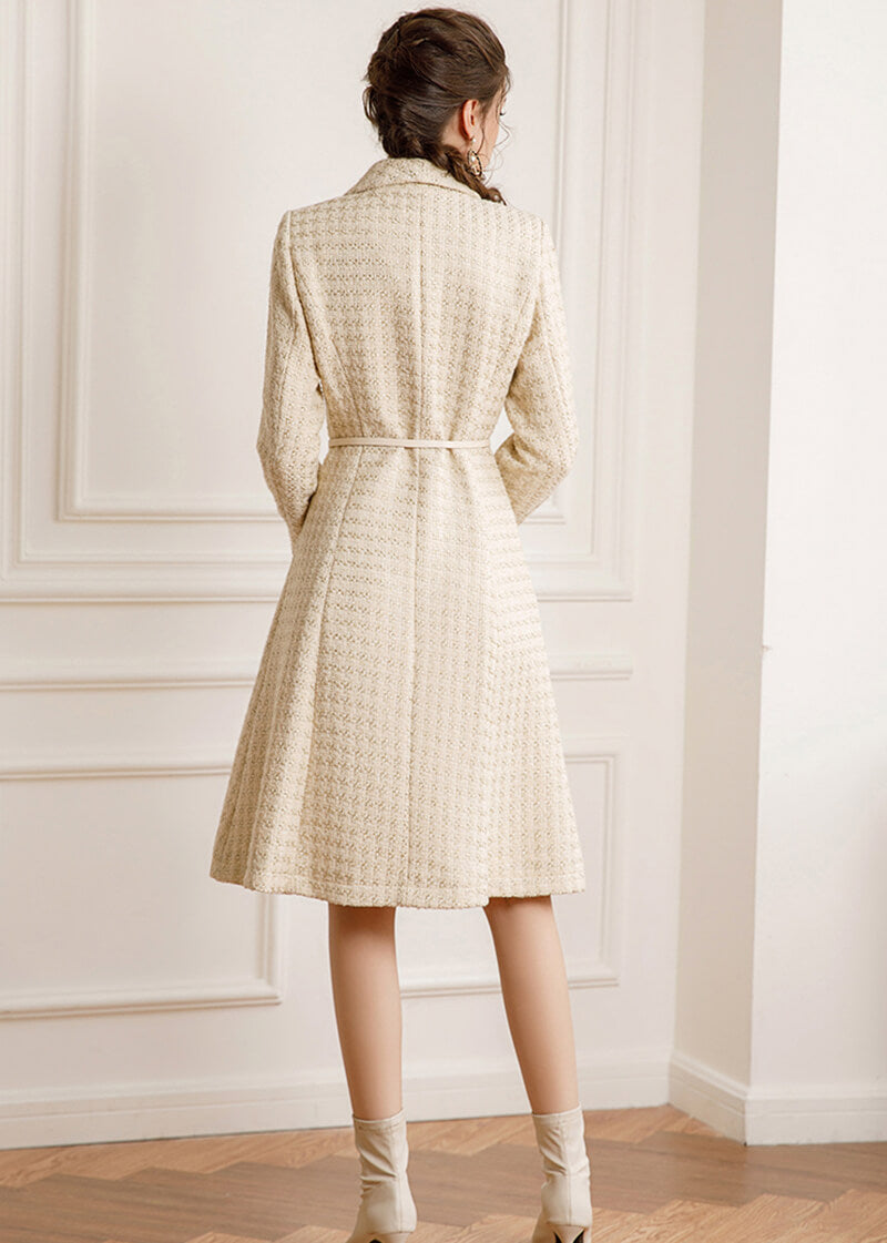 Wendy Tweed Double Breasted Belted Coat Dress