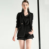 Fit & Flare Long Sleeve Blazer & Shorts Set Vivian Seven