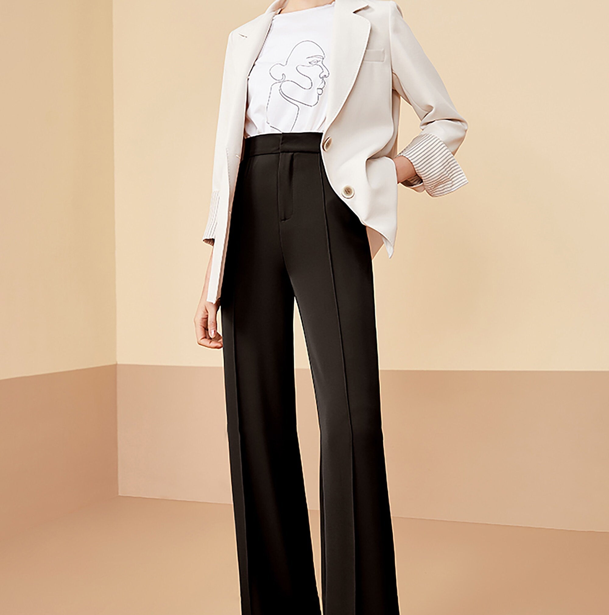 Amy High Waist Wide Leg Pants | Vivian Seven