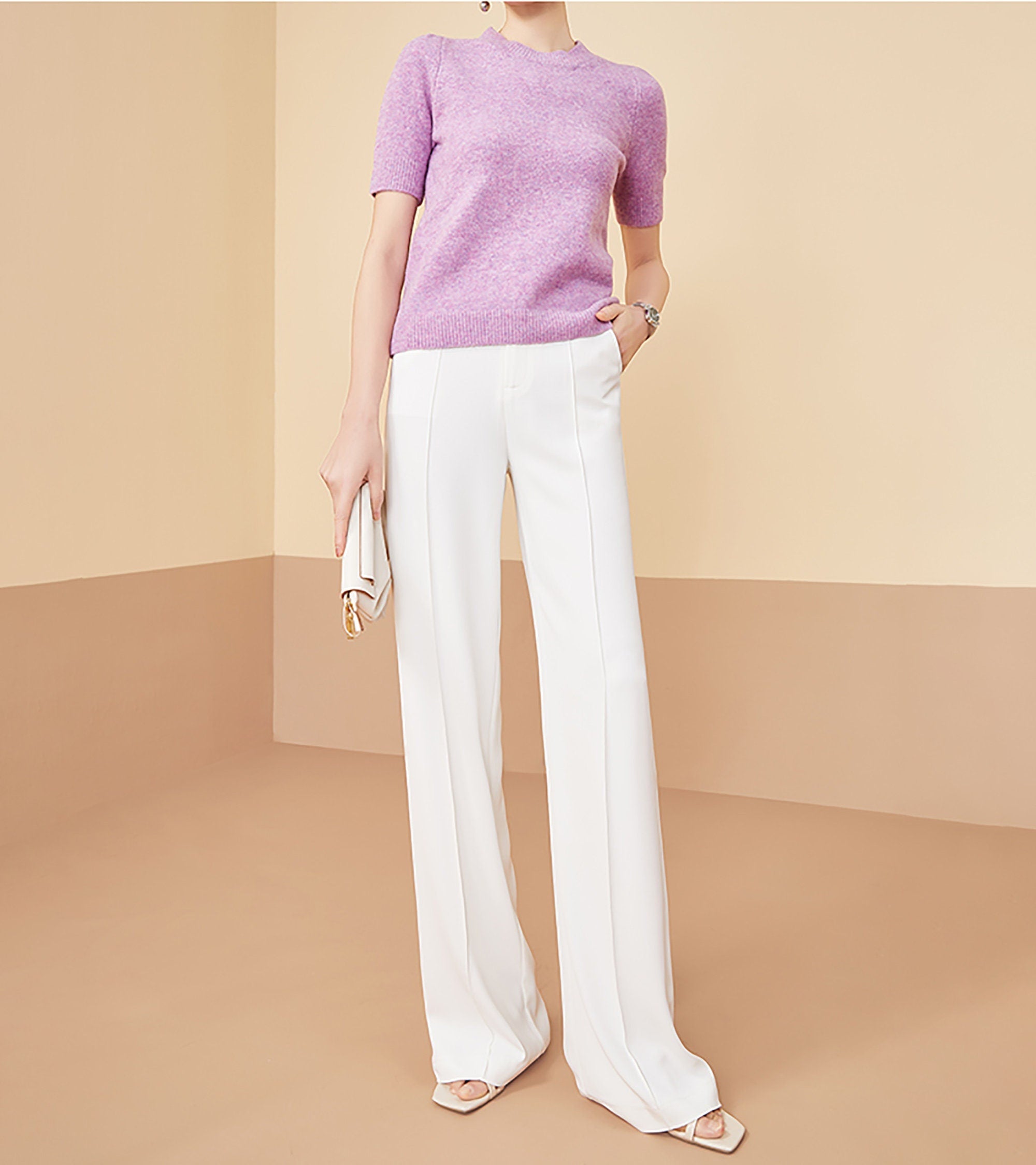 Amy High Waist Wide Leg Pants | Vivian Seven