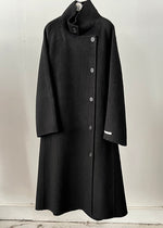 black single breasted wool coat