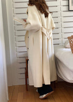 white wool coat from Vivian Seven