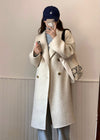 cream wool coat for women