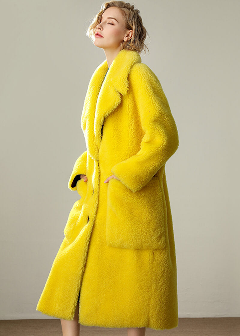 Ladies yellow coat sale