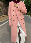 pink long coat 