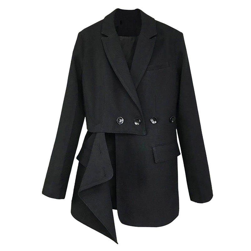 Women Black Blazer,Asymmetric Suit,Autumn Spring Blazer Coat,Black Suit Coat,Fall Blazer Coat for women,Business Attire Sexy Office Wear Vivian Seven
