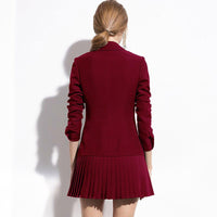 Long Sleeve Fit & Flare Blazer Mini Dress Vivian Seven