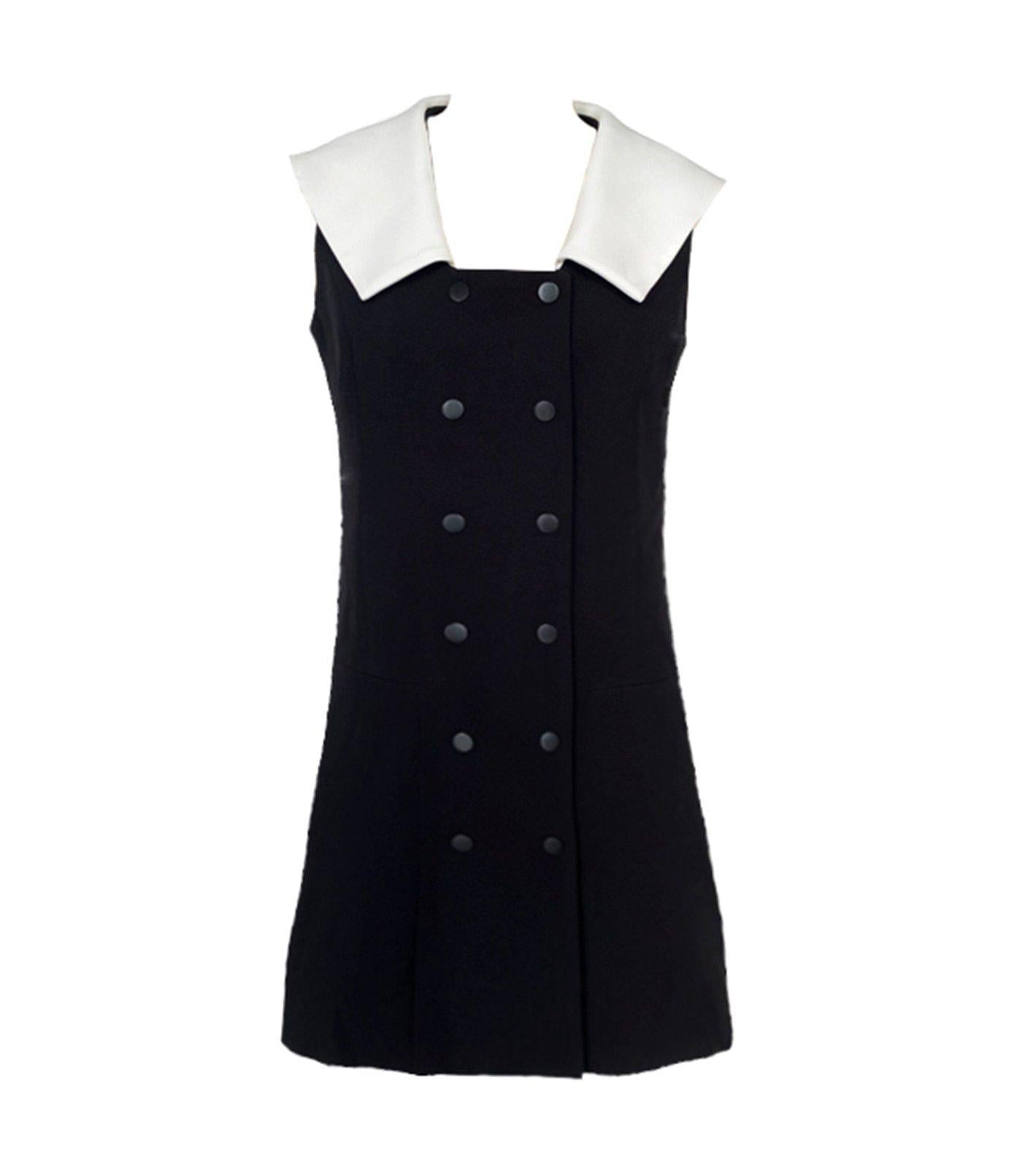 Colorblock Sleeveless Double Breasted Mini Dress | Vivian Seven Colorblock Sleeveless Double Breasted Mini Dress | Vivian Seven