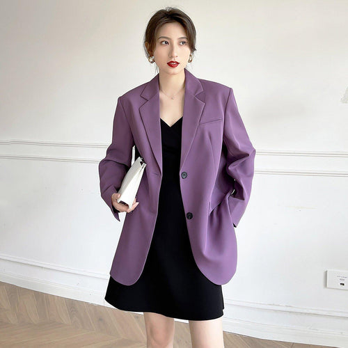 Women Blazer Coat,Oversize Suit,Purple Blazer,Black Suit Coat,Tan Blazer Jacket,Fall coat for women,Plus Size Coat,Wedding guest Suit Vivian Seven