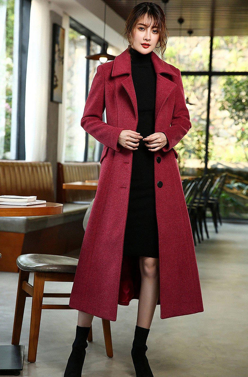 Wool Coat, Coats Women, Plus Size Coat, Winter Coat, Oversized Coat, Red  Coat, Maxi Coat, Boho Coat, Elegant Coat, Warm Coat, Danellyd18.7.5 