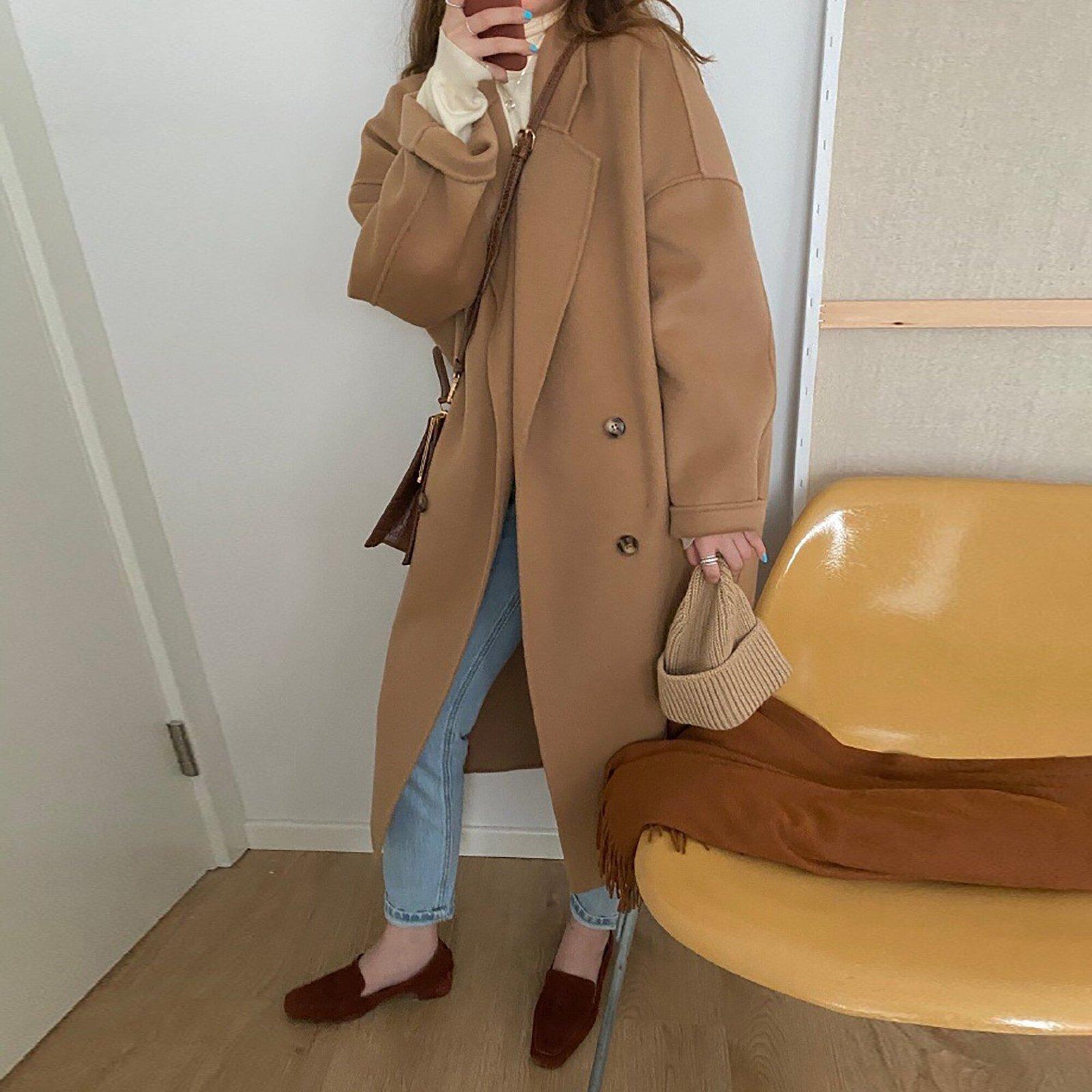 Double Face Wool Long Coat – Vivian Seven