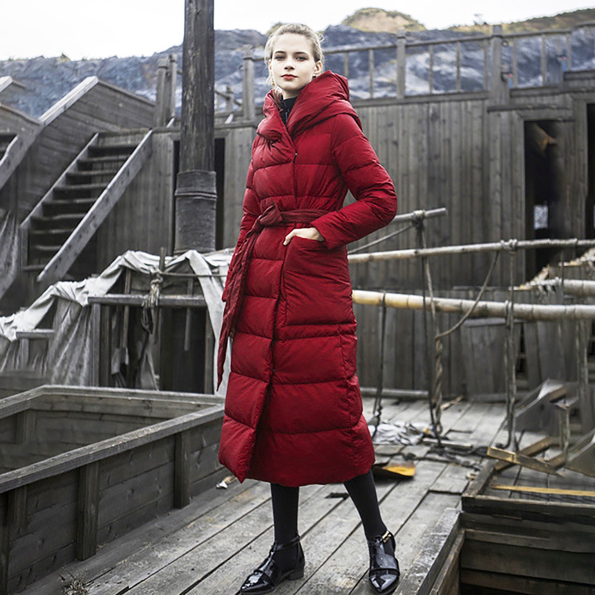 Never Fully Dressed Size 14 Long Jacket Coat Pink Red Colourblock | eBay