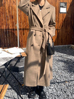 Women Long Maxi Wool Coat,Coffee Wool Long Coat,Black Full length Wool overcoat,Winter Coat women,Thicken Woolen Coat,Plus Size Reefer Coat Vivian Seven