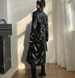 black wrap down coat