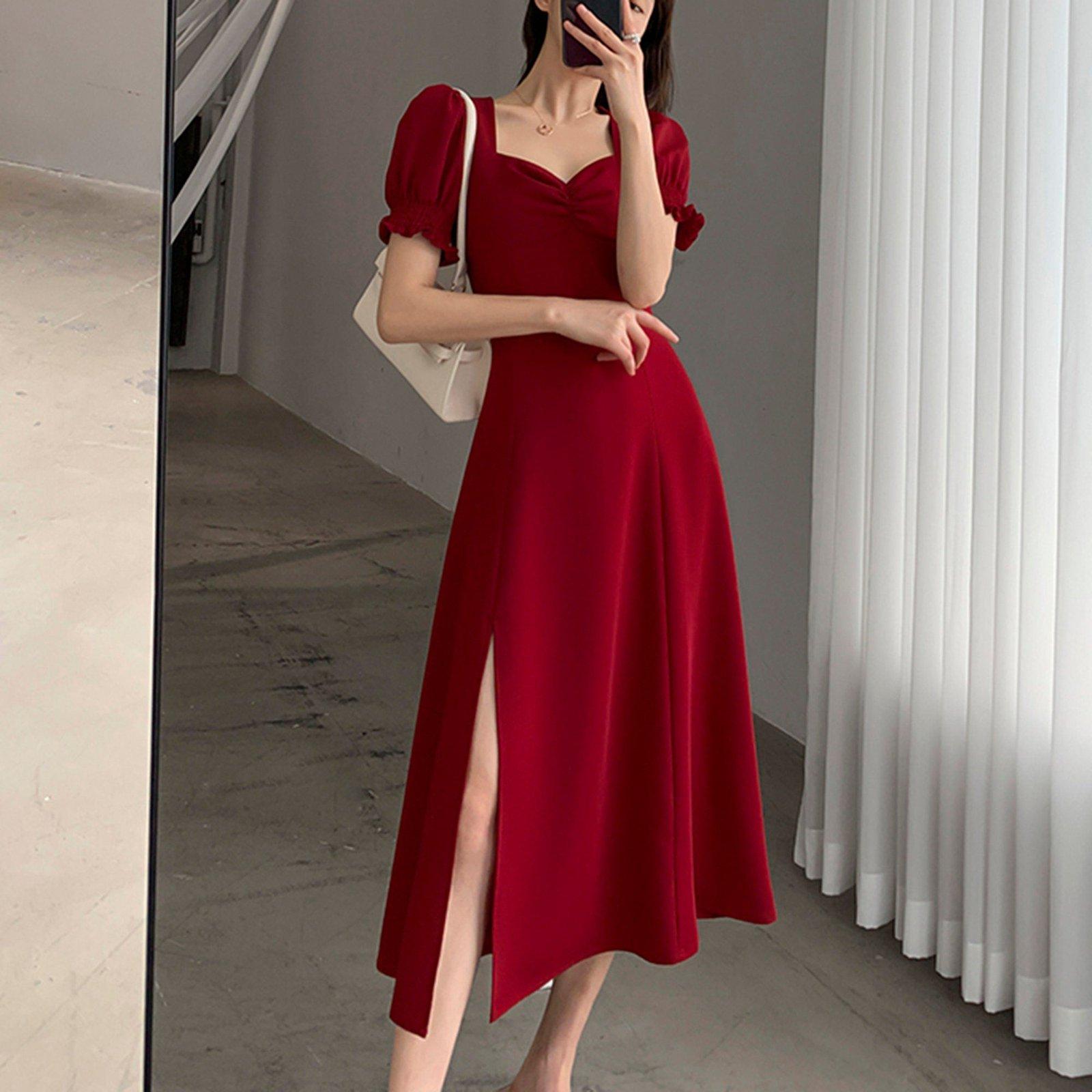 Sweetheart Short Sleeve Fit & Flare Dress | Vivian Seven Sweetheart Short Sleeve Fit & Flare Dress | Vivian Seven
