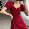 Sweetheart Short Sleeve Fit & Flare Dress Vivian Seven